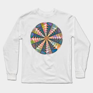 Neon Bubble Mandala - Intricate Digital Illustration, Colorful Vibrant and Eye-catching Design, Perfect gift idea for printing on shirts, wall art, home decor, stationary, phone cases and more. Long Sleeve T-Shirt